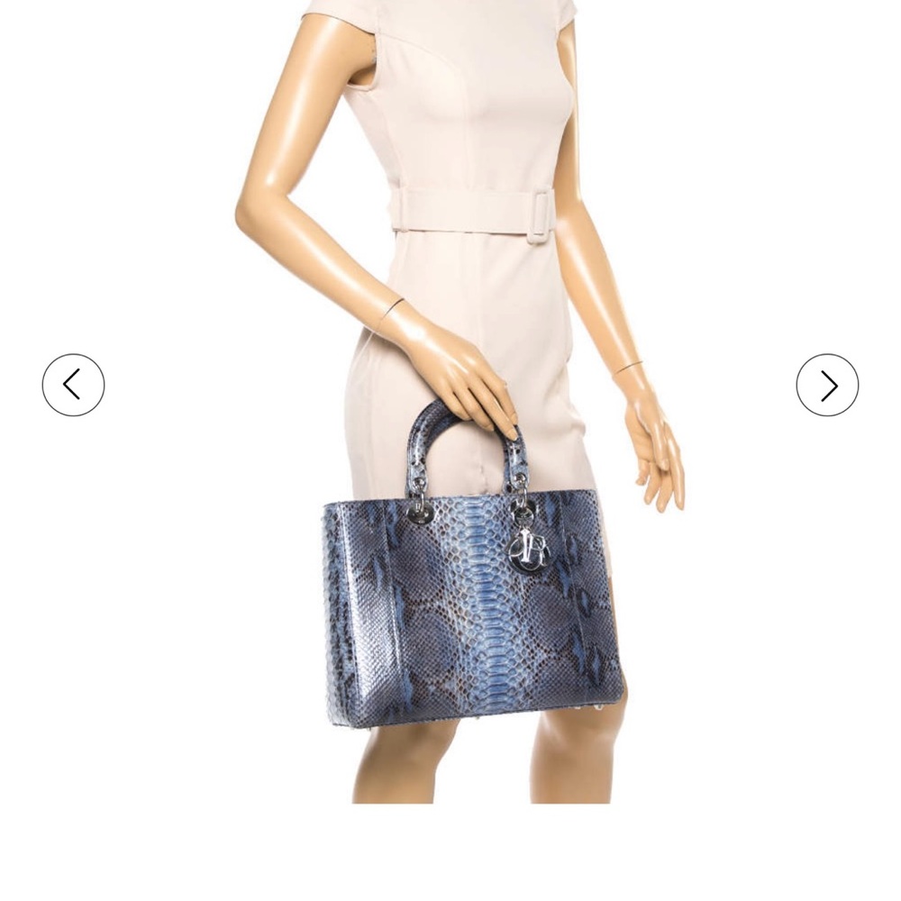 Dior Blue Python Shoulder Bag - Picture 8 of 8
